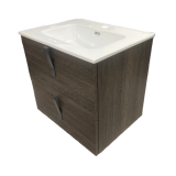 Badmeubel Evolve 60cm noten met keramische wastafel