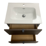 Badmeubel Evolve 60cm noten met keramische wastafel