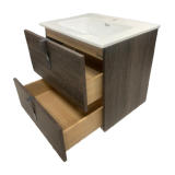 Badmeubel Evolve 60cm noten met keramische wastafel