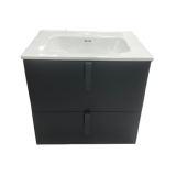 Badmeubel Evolve 60cm antraciet RAL7024 mat met keramische wastafel