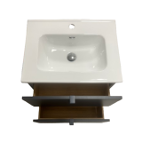 Badmeubel Evolve 60cm antraciet RAL7024 mat met keramische wastafel