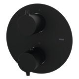 Inbouw thermostaatkraan Nero mat zwart rond