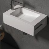 Solid Surface Wastafel Umbriel 50x31cm mat wit