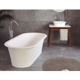 Vrijstaand Solid Surface ligbad Classic 180x88cm mat wit