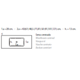 Keramische wastafel Casablanca 81x46cm Mat Wit