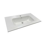 Keramische wastafel Casablanca 81x46cm Mat Wit