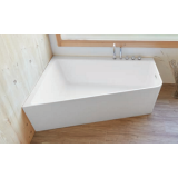 Acryl hoekbad Trento Angolo 178x130cm glanzend wit Links