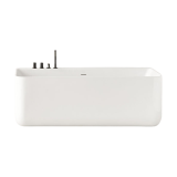 Half vrijstaand acryl ligbad Trento Muro 175x80cm glanzend wit