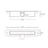 Composiet douchebak One Eco 70x120 cm granito antraciet