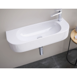  Keramisch fontein Petit 71,5x27,5cm wit, kraangat rechts 