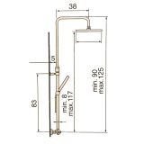 Regendouche garnituur Ona Chroom