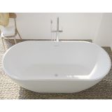 Vrijstaand composiet ligbad Rondo 170x80cm mat wit 