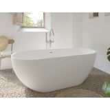 Vrijstaand composiet ligbad Rondo 170x80cm mat wit 