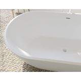 Vrijstaand composiet ligbad Rondo 170x80cm mat wit 