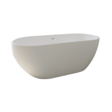 Vrijstaand composiet ligbad Rondo 170x80cm mat wit 