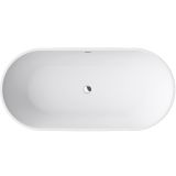 Vrijstaand composiet ligbad Rondo 170x80cm mat wit 