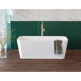 Vrijstaand solid Surface ligbad Rust 150x70cm mat wit