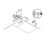 Acryl Hoekbad Torino Angolo 170x70cm glanzend wit links