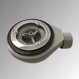 Composiet douchebak op maat met rand Stone kwartrond