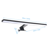 Led lamp Silvia 60cm zwart voor spiegel of spiegelkast