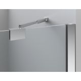 Draaideur met vaste deel Tedy - 8mm - Scharnieren op glas