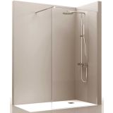 Vaste douchewand Walk In 89x220cm Transparantglas Chroom