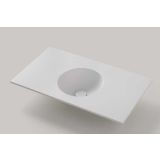 Solid Surface wastafel op maat Celine - tot 51cm diep