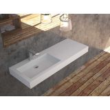 Composiet wastafel New York 120cm wit