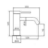 Wastafelkraan time male goud