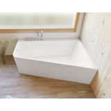 Acryl hoekbad Trento Angolo 178x130cm glanzend wit Rechts