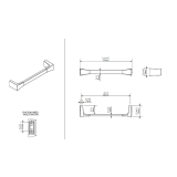 Handdoekstang S7 30,5cm chroom