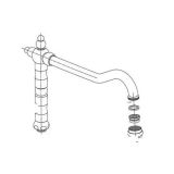 Klassieke kraanuitloop koper