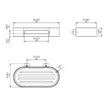 Zeephouder S5 215mm RVS mat zwart