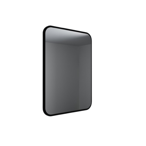 Design badkamer spiegel Apple mat zwart 60x80cm